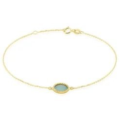 Histoire d'Or Bracelet Pernia Or Jaune Amazonite