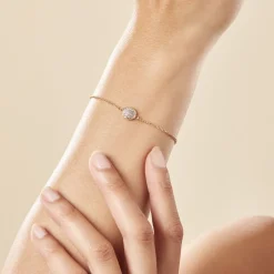 Histoire d'Or Bracelet Plaqué Or Larraso Oxydes De Zirconium