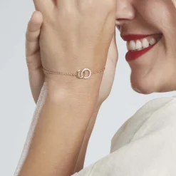 Histoire d'Or Bracelet Poeae Plaqué Or Jaune Oxyde De Zirconium