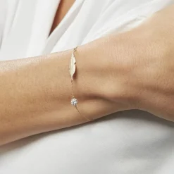 Histoire d'Or Bracelet Powoo Or Jaune Strass