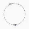 Histoire d'Or Bracelet Purple Bloom Argent Blanc Oxyde De Zirconium