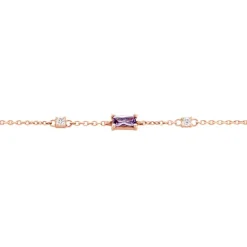 Bracelet Purple Mood Argent Rose Oxyde De Zirconium-Histoire d'Or Discount