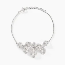 Histoire d'Or Bracelet Radiant Bloom Argent Blanc Oxyde