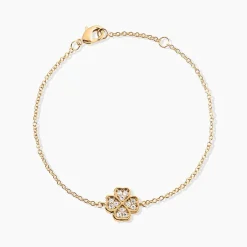 Histoire d'Or Bracelet Rhosyn Plaqué Or Jaune Oxyde De Zirconium