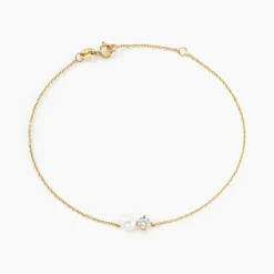 Bracelet Riita Or Jaune Perle De Culture Oxyde De Zirconium-Histoire d'Or Hot