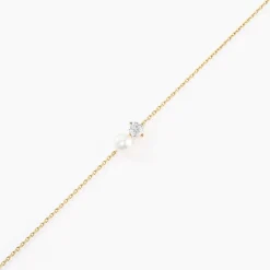 Bracelet Riita Or Jaune Perle De Culture Oxyde De Zirconium-Histoire d'Or Hot