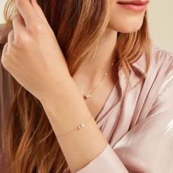 Bracelet Riita Or Jaune Perle De Culture Oxyde De Zirconium-Histoire d'Or Hot