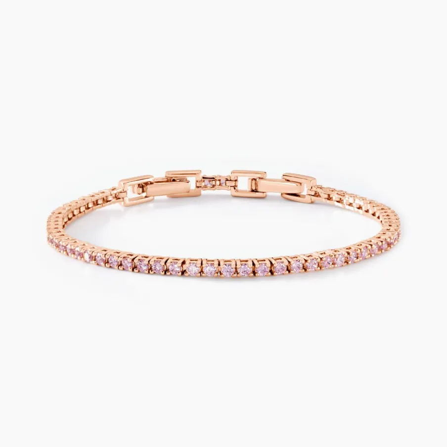 Histoire d'Or Bracelet Rio Tennis Argent Rose Oxyde De Zirconium