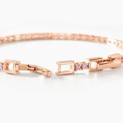 Histoire d'Or Bracelet Rio Tennis Argent Rose Oxyde De Zirconium