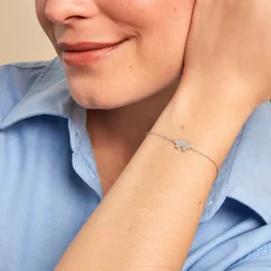 Histoire d'Or Bracelet Réjane Argent Blanc Oxyde De Zirconium