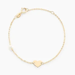 Bracelet Roselena Coeur Or Jaune Perle De Culture-Histoire d'Or