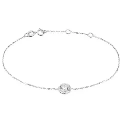 Histoire d'Or Bracelet Rufina Or Blanc Oxyde De Zirconium