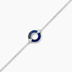 Histoire d'Or Bracelet Serafine Argent Blanc Lapis Lazuli Oxyde
