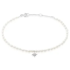 Histoire d'Or Bracelet Shelah Argent Blanc Perle De Culture Oxyde De Zirconium