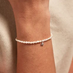 Histoire d'Or Bracelet Shelah Argent Blanc Perle De Culture Oxyde De Zirconium