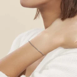 Bracelet Sherihane Maille Palmier Argent Blanc-Histoire d'Or Hot