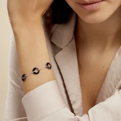 Bracelet Suzanne Argent Blanc Céramique Et Oxyde De Zirconium-Histoire d'Or Outlet