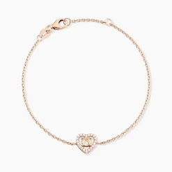 Histoire d'Or Bracelet Suzon Argent Rose Oxyde De Zirconium