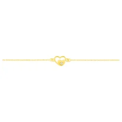 Histoire d'Or Bracelet Terentille Coeur Or Jaune Oxyde De Zirconium