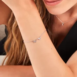 Histoire d'Or Bracelet Thecla Argent Blanc Oxyde De Zirconium