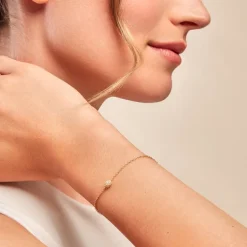 Bracelet Tiwa Argent Jaune Oxyde De Zirconium-Histoire d'Or Discount