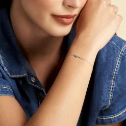 Bracelet Trinitie Or Jaune Emeraude Diamant-Histoire d'Or Discount