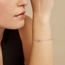 Histoire d'Or Bracelet Trivia Argent Blanc Oxyde De Zirconium