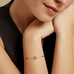 Histoire d'Or Bracelet Umah Argent Blanc Corail Oxyde De Zirconium