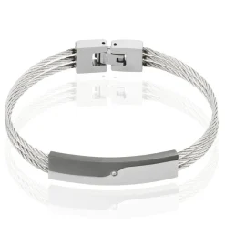 Histoire d'Or Bracelet Valentin Acier Bicolore Oxyde De Zirconium