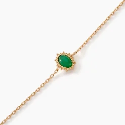 Histoire d'Or Bracelet Vintage Love Plaqué Or Jaune Aventurine