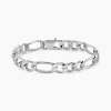 Histoire d'Or Bracelet Vivian Maille Alternee 1/3 Argent Blanc