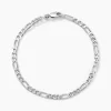 Histoire d'Or Bracelet Vivian Maille Alternee 1/3 Argent Blanc