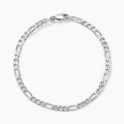 Histoire d'Or Bracelet Vivian Maille Alternee 1/3 Argent Blanc