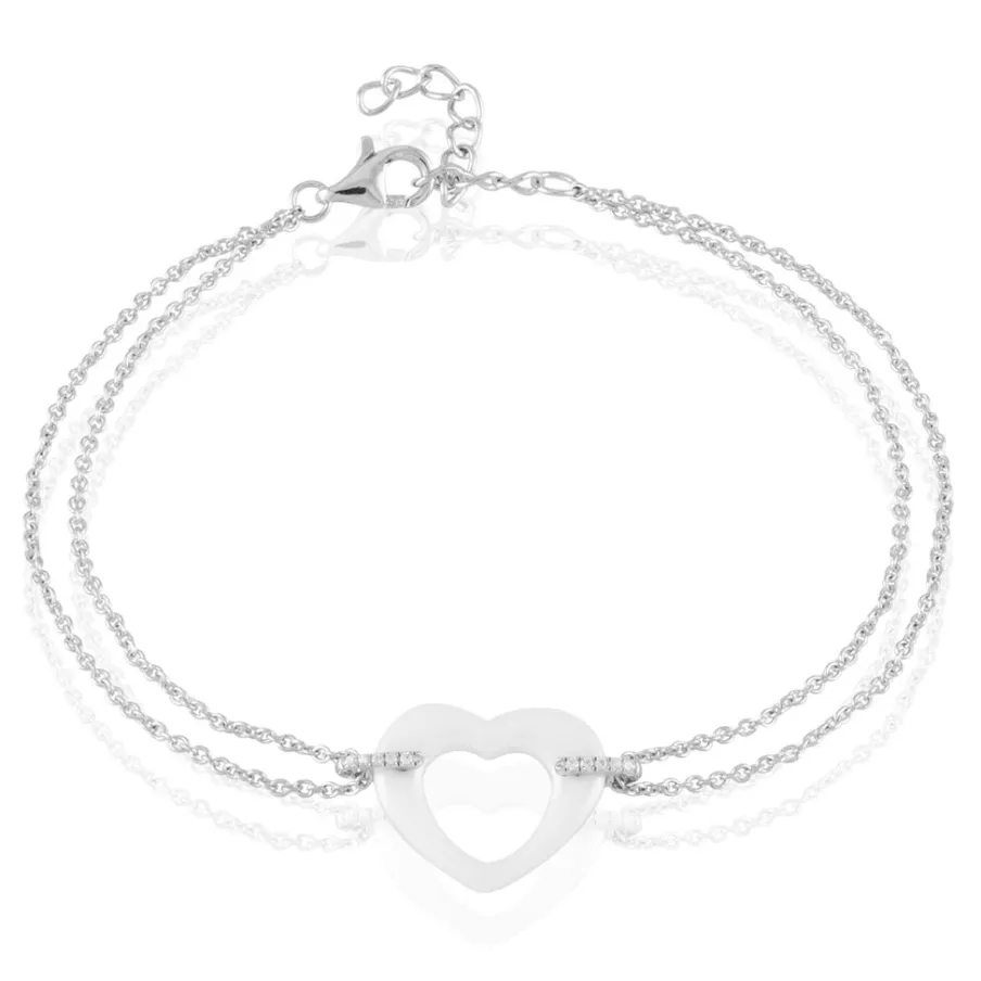 Histoire d'Or Bracelet Vivianne Argent Blanc Oxyde De Zirconium Et Céramique