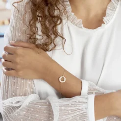 Bracelet Vivienna Plaque Or Jaune Oxyde De Zirconium-Histoire d'Or