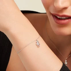 Histoire d'Or Bracelet Wallie Argent Blanc Oxyde De Zirconium