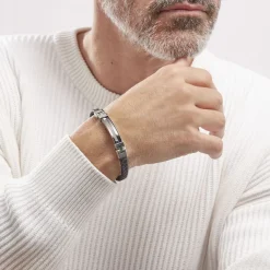 Histoire d'Or Bracelet Yannick Acier Blanc