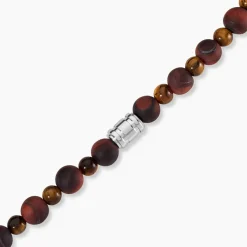 Histoire d'Or Bracelet Younes Acier Argenté Oeil De Tigre