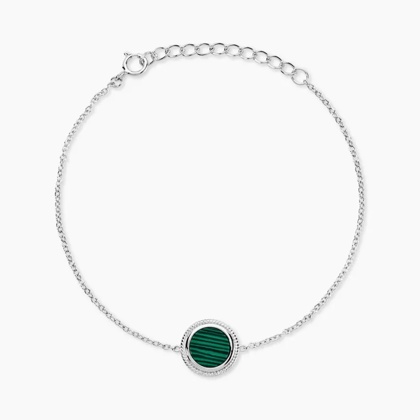 Bracelet Zea Argent Blanc Malachite-Histoire d'Or Hot