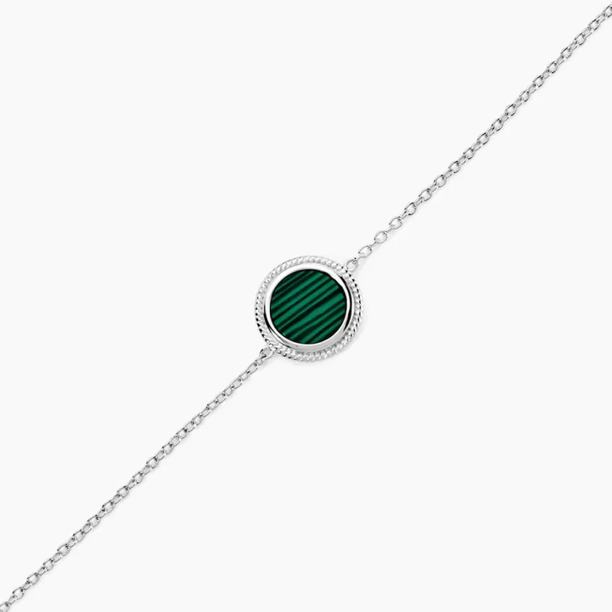 Bracelet Zea Argent Blanc Malachite-Histoire d'Or Hot