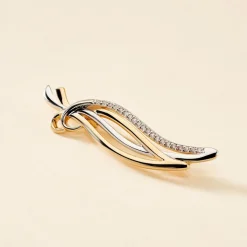 Histoire d'Or Broche Annaline Plaqué Or Jaune Oxyde De Zirconium