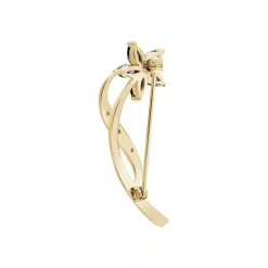 Broche Maxanceae Plaqué Or Jaune Oxyde De Zirconium-Histoire d'Or Clearance