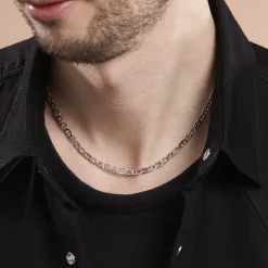 Histoire d'Or Chaine Piato Argent Blanc