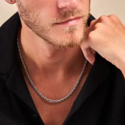 Histoire d'Or Chaine Tahoma Acier Blanc