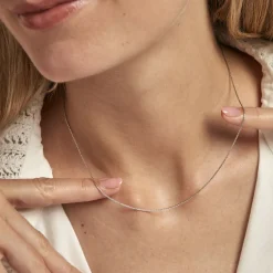 Histoire d'Or Chaine Tamsina Argent Blanc