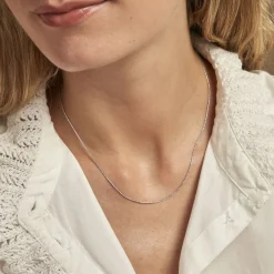 Histoire d'Or Chaine Tamsina Argent Blanc