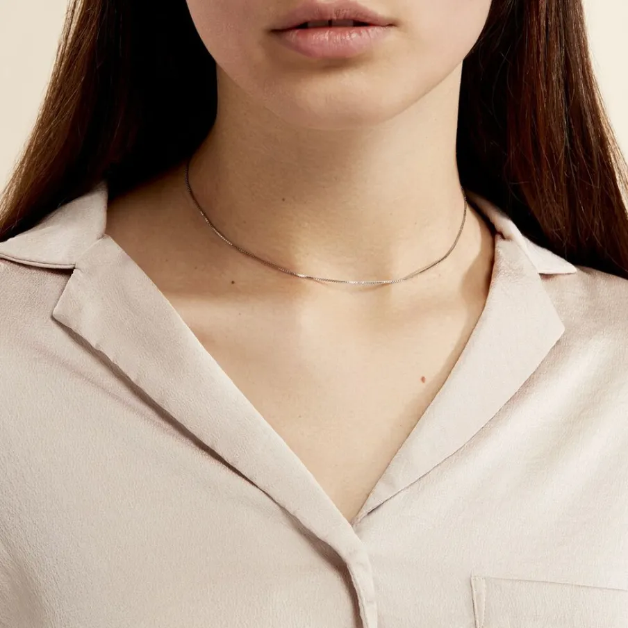 Histoire d'Or Chaîne Alyze Argent Blanc