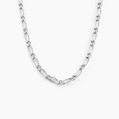 Histoire d'Or Chaîne Anilo Maille Alternée Argent Blanc