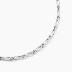 Chaîne Anilo Maille Alternée Argent Blanc-Histoire d'Or Best