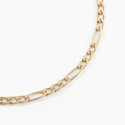 Histoire d'Or Chaîne Bixente Maille Alternee 1/3 Plaqué Or Jaune